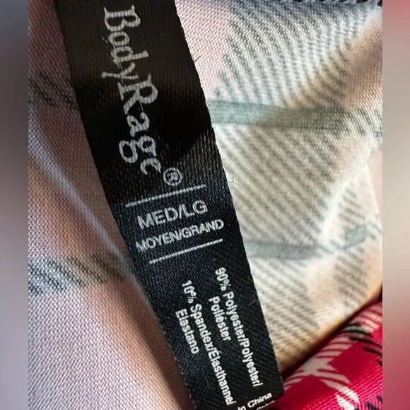 Body Rage Pink Plaid Skirt size Medium/Large - Picture 3 of 5